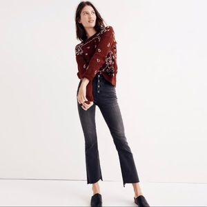 cali demi-boot jeans: asymmetrical hem edition